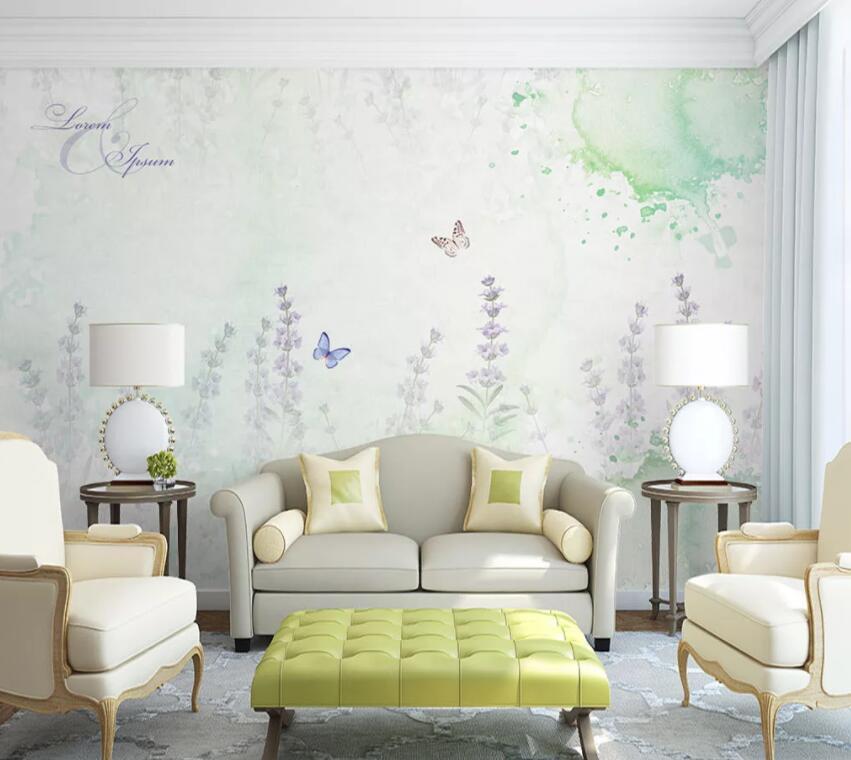 3D Small Flower Butterfly 638 Wall Murals Wallpaper AJ Wallpaper 2 