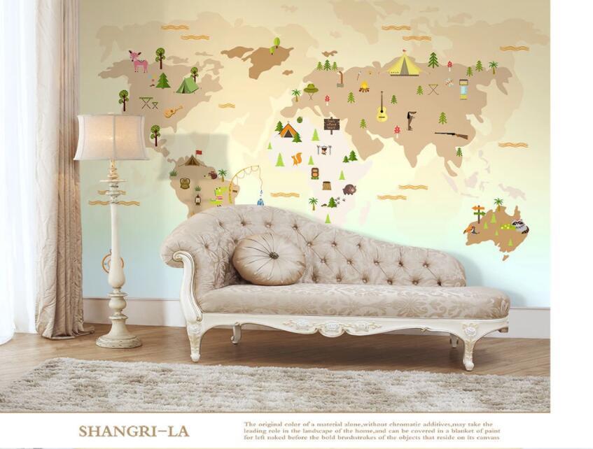 3D Animal Map 597 Wall Murals Wallpaper AJ Wallpaper 2 