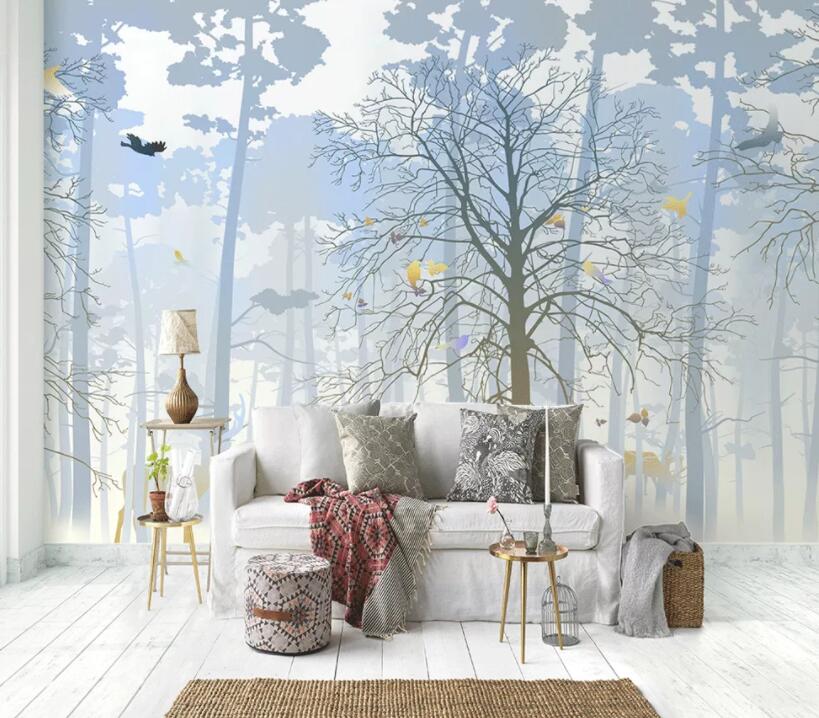 3D Forest Fog 596 Wall Murals Wallpaper AJ Wallpaper 2 