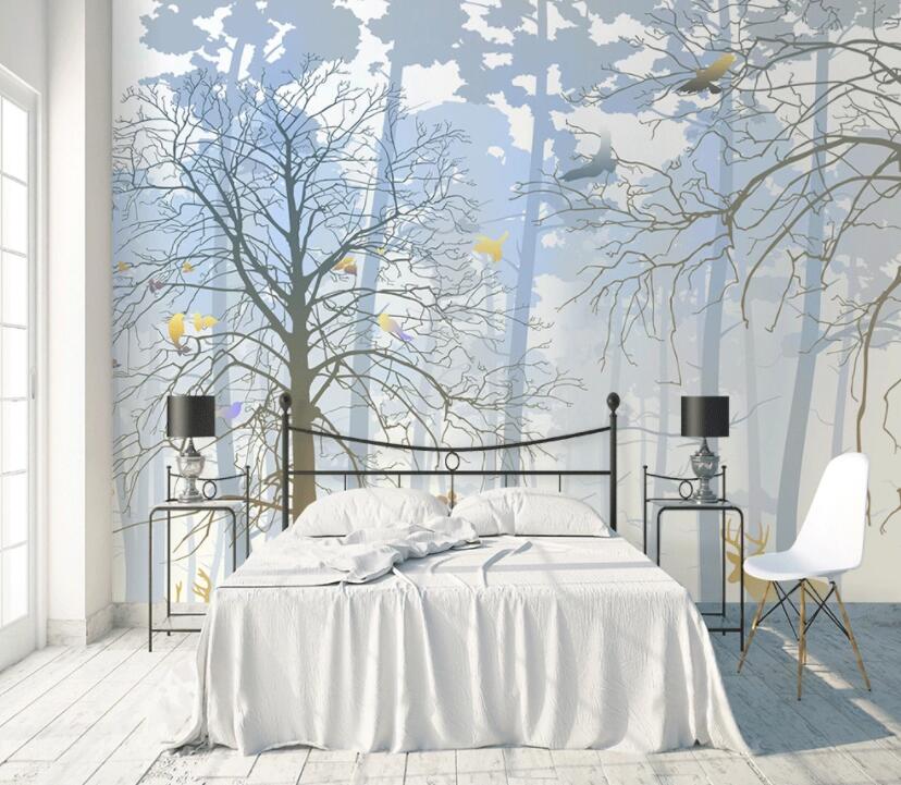 3D Forest Fog 596 Wall Murals Wallpaper AJ Wallpaper 2 