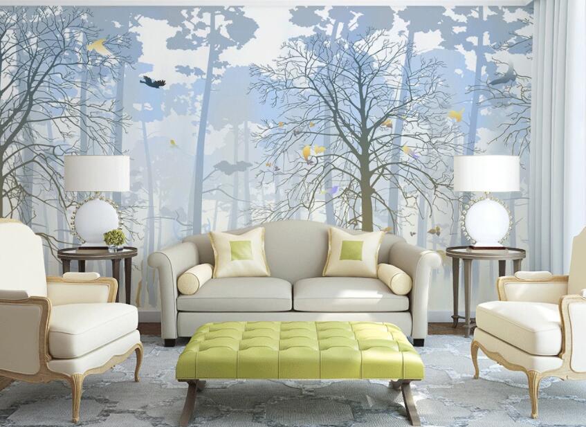 3D Forest Fog 596 Wall Murals Wallpaper AJ Wallpaper 2 