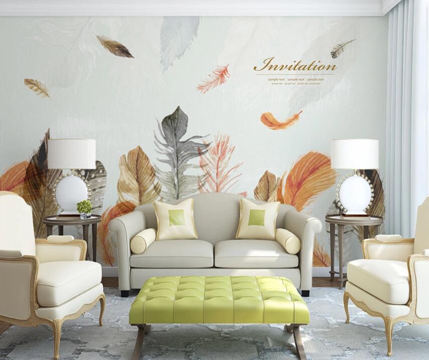 3D Colored Feather 588 Wall Murals Wallpaper AJ Wallpaper 2 
