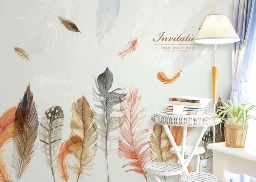3D Colored Feather 588 Wall Murals Wallpaper AJ Wallpaper 2 