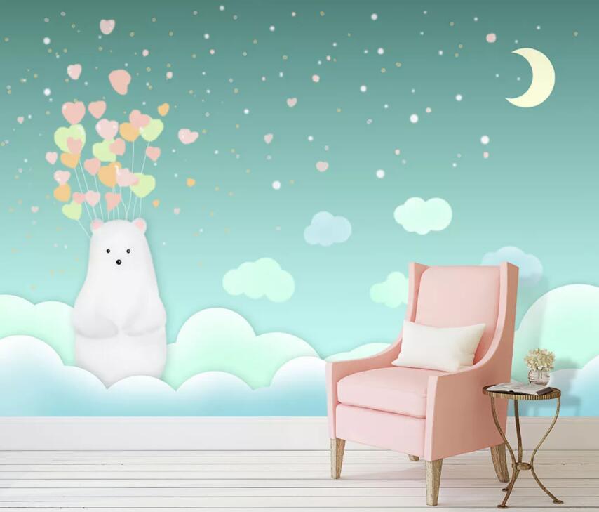 3D Pink Bear 582 Wall Murals Wallpaper AJ Wallpaper 2 