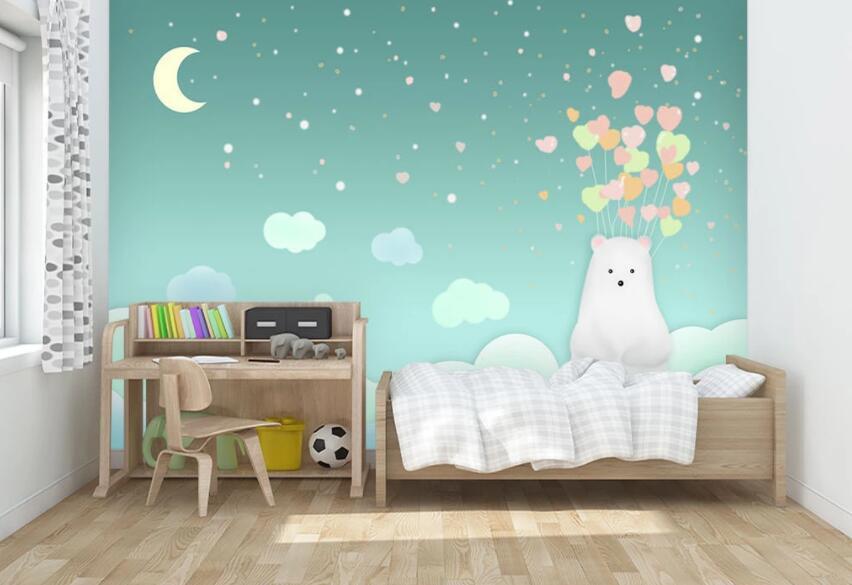 3D Pink Bear 582 Wall Murals Wallpaper AJ Wallpaper 2 