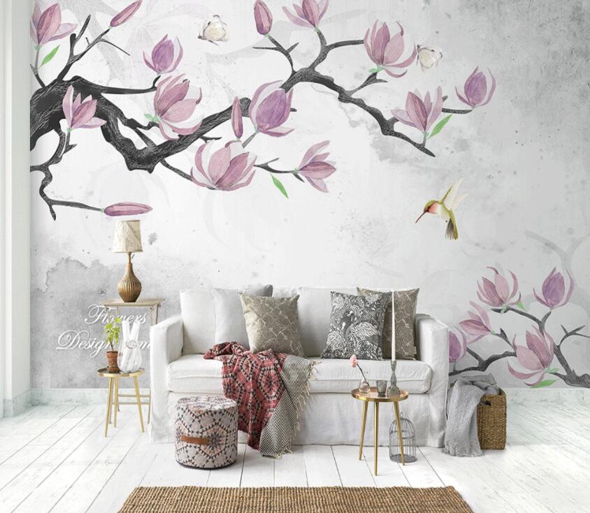 3D Pink Flowers 551 Wall Murals Wallpaper AJ Wallpaper 2 
