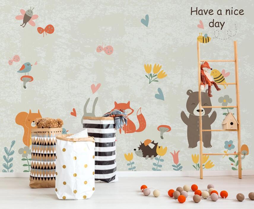 3D Cute Animal 548 Wall Murals Wallpaper AJ Wallpaper 2 