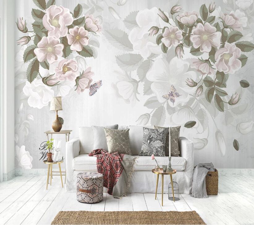 3D Pink Flowers 546 Wall Murals Wallpaper AJ Wallpaper 2 