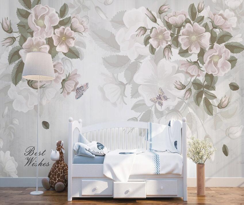 3D Pink Flowers 546 Wall Murals Wallpaper AJ Wallpaper 2 