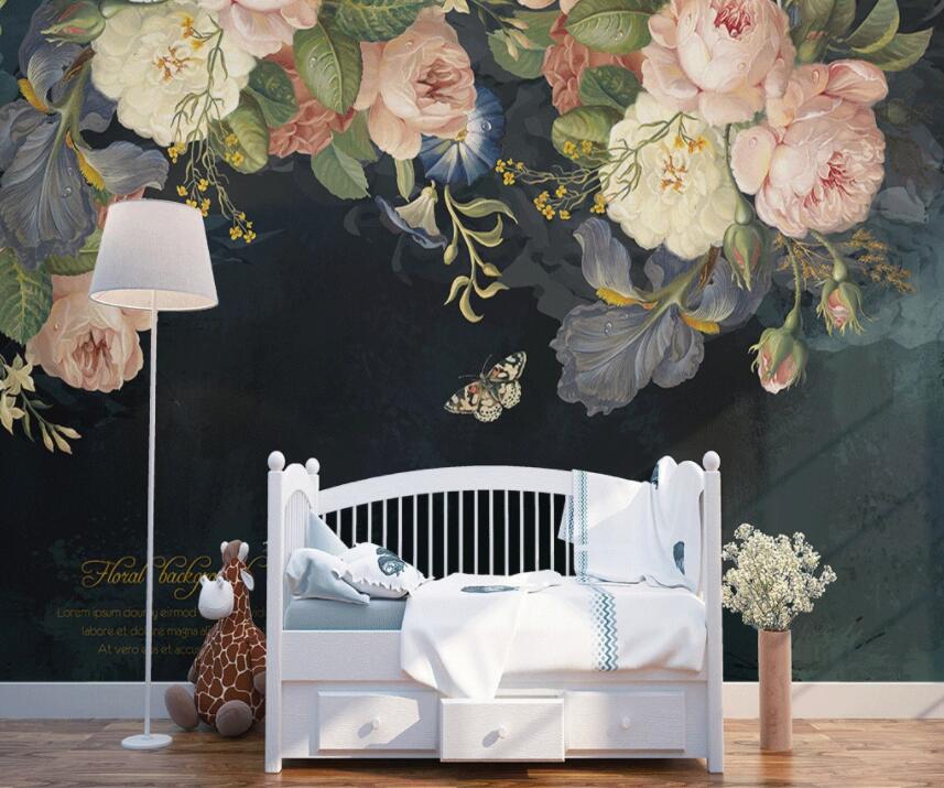 3D Colored Rose 533 Wall Murals Wallpaper AJ Wallpaper 2 