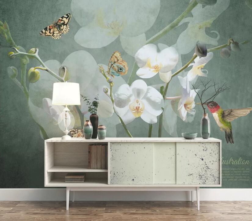 3D Flower Butterfly 523 Wall Murals Wallpaper AJ Wallpaper 2 