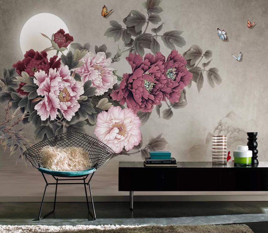 3D Pink Rose 522 Wall Murals Wallpaper AJ Wallpaper 2 