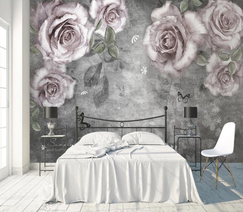 3D Pink Rose 517 Wall Murals Wallpaper AJ Wallpaper 2 
