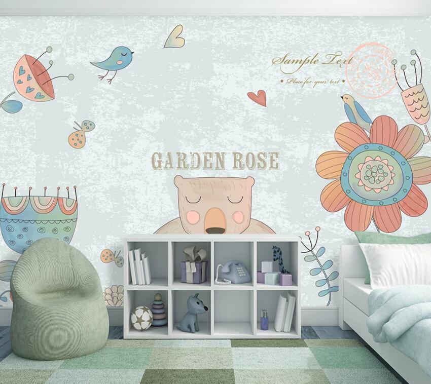 3D Cute Bear 467 Wall Murals Wallpaper AJ Wallpaper 2 