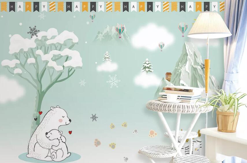 3D Polar Bear 456 Wall Murals Wallpaper AJ Wallpaper 2 