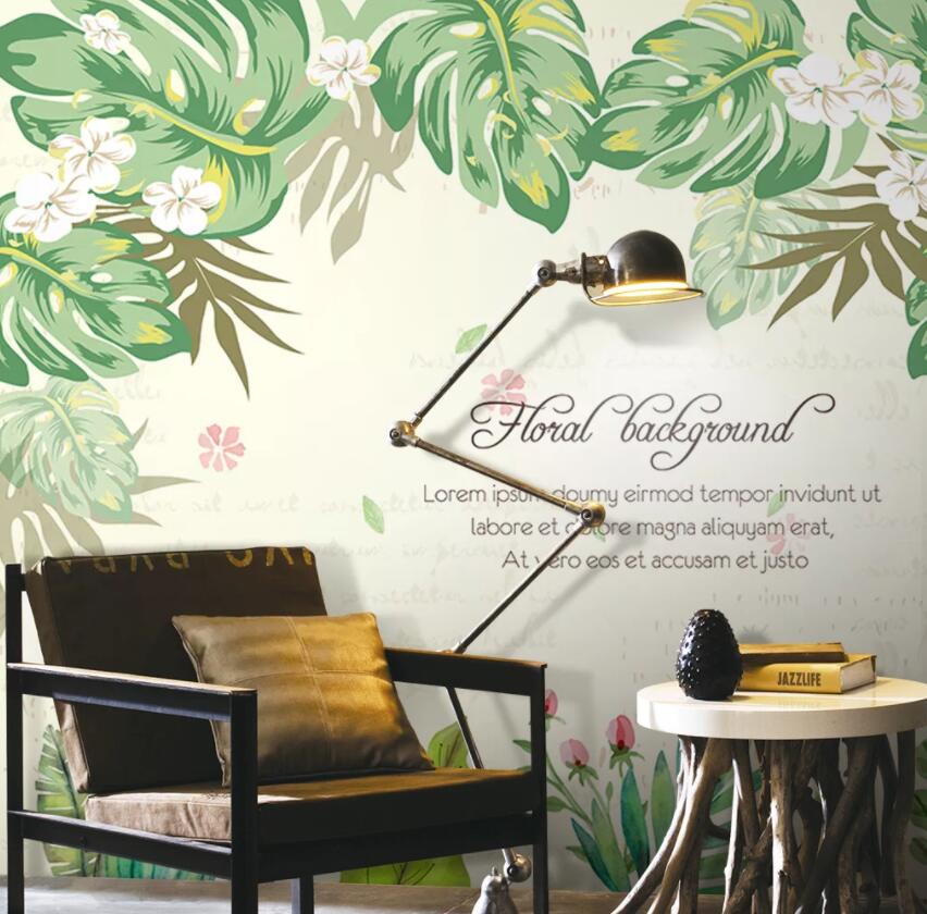 3D Green Leaf 443 Wall Murals Wallpaper AJ Wallpaper 2 