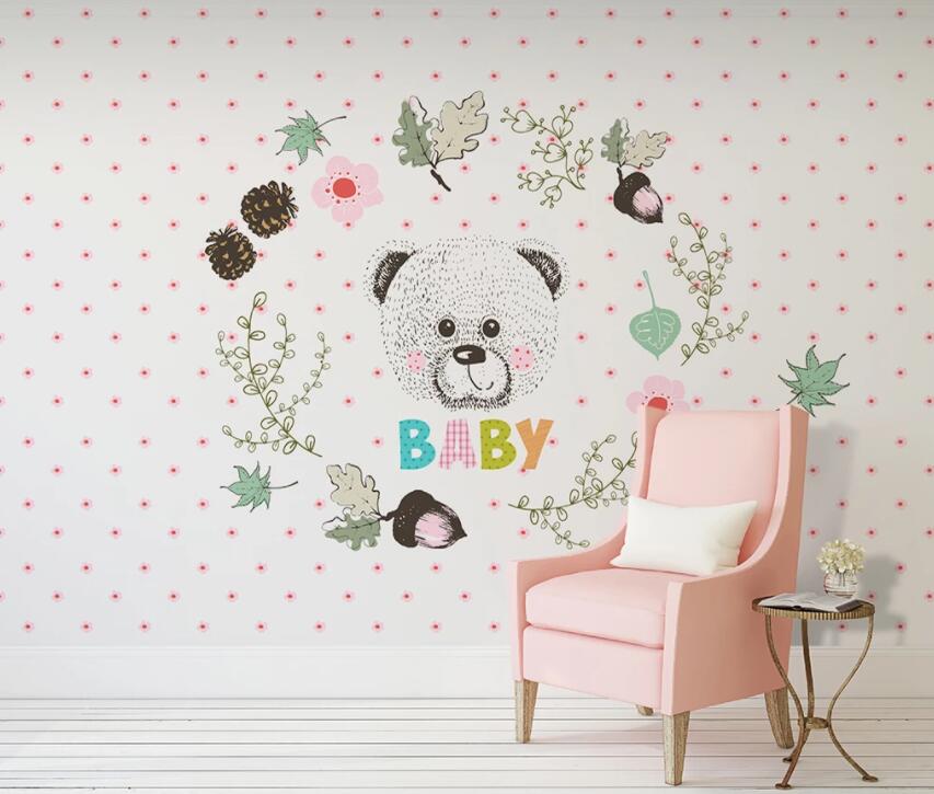 3D Cute Bear 466 Wall Murals Wallpaper AJ Wallpaper 2 