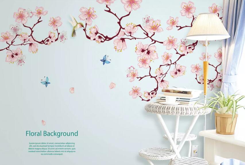 3D Flower Bird 461 Wall Murals Wallpaper AJ Wallpaper 2 