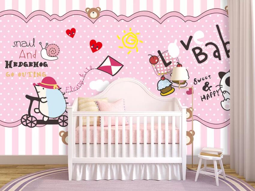 3D Pink Candy 452 Wall Murals Wallpaper AJ Wallpaper 2 