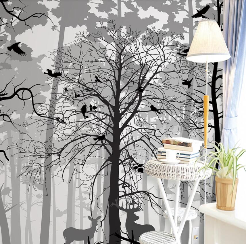 3D Branch Fawn 453 Wall Murals Wallpaper AJ Wallpaper 2 
