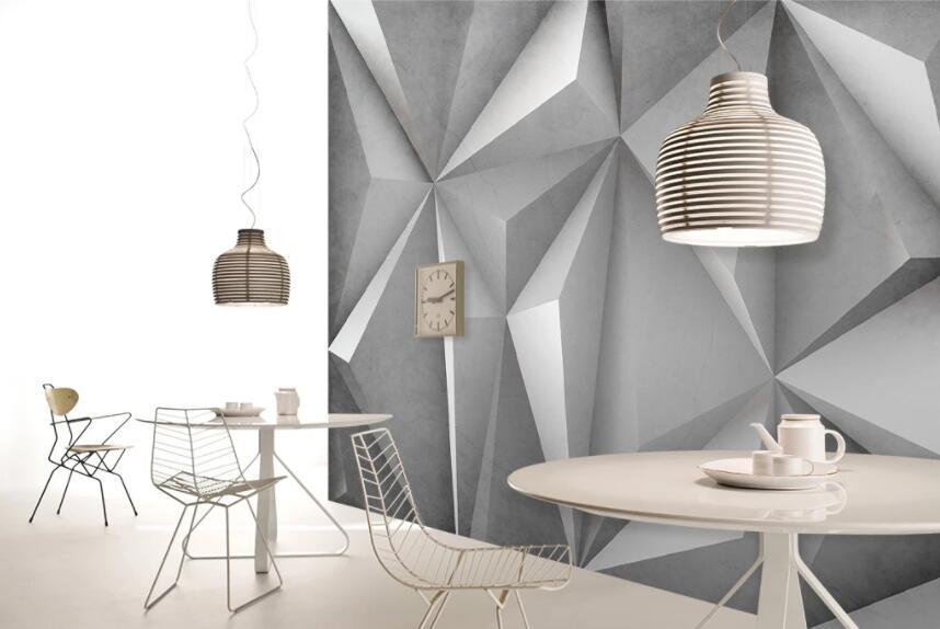 3D White Geometric Pattern 448 Wall Murals Wallpaper AJ Wallpaper 2 