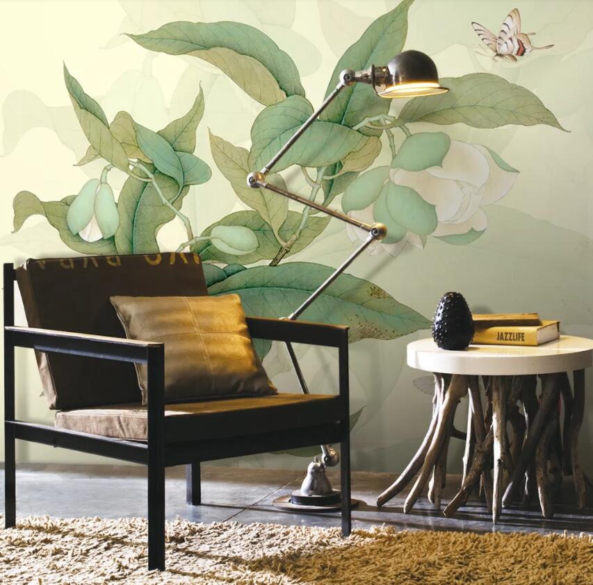 3D Green Leaf 436 Wall Murals Wallpaper AJ Wallpaper 2 