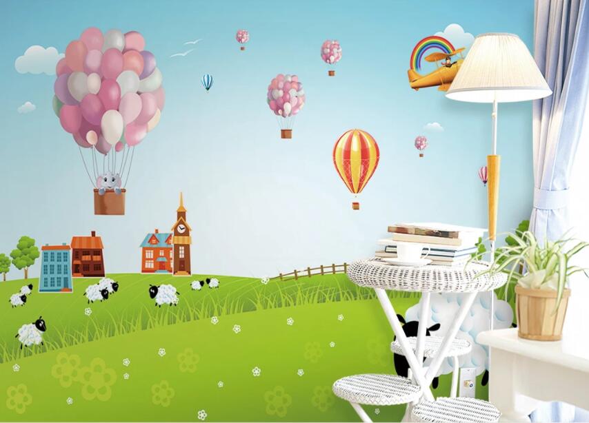 3D Hot Air Balloon 434 Wall Murals Wallpaper AJ Wallpaper 2 