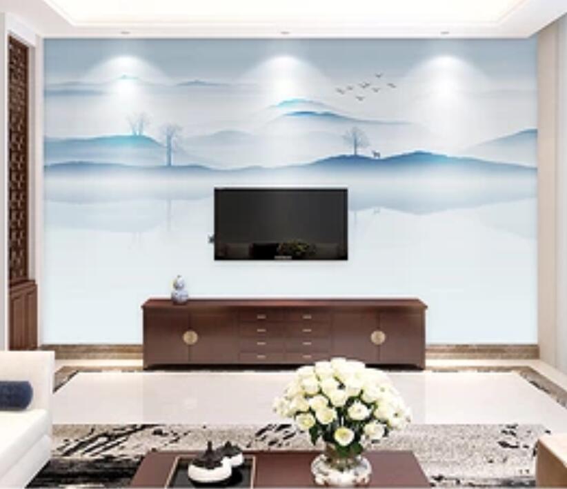 3D Mountain River Scenery WC93 Wall Murals Wallpaper AJ Wallpaper 2 