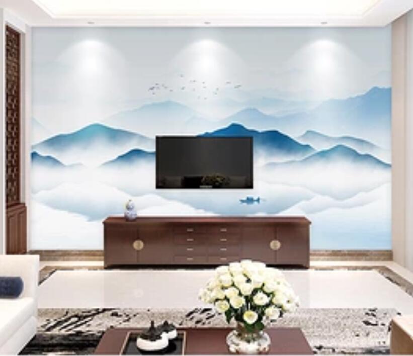 3D Mountain River Scenery WC92 Wall Murals Wallpaper AJ Wallpaper 2 