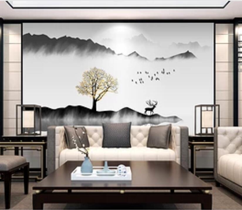3D River Mountain WC67 Wall Murals Wallpaper AJ Wallpaper 2 
