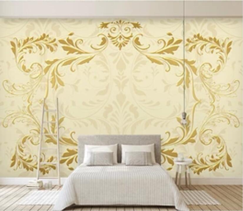 3D Golden Pattern 041 Wall Murals Wallpaper AJ Wallpaper 2 