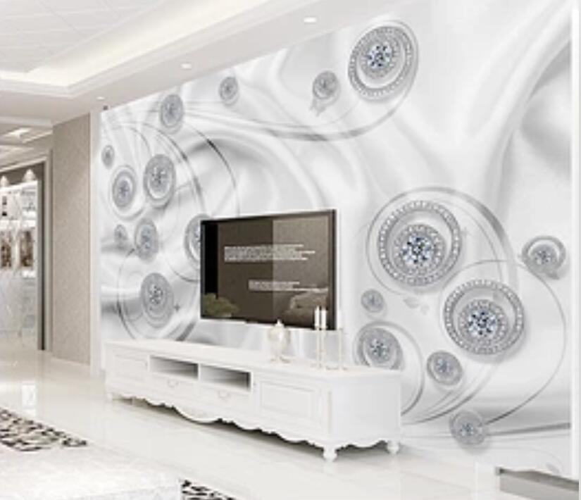 3D White Diamond 036 Wall Murals Wallpaper AJ Wallpaper 2 