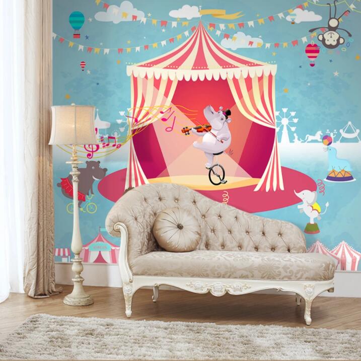 3D Hippo Show 422 Wall Murals Wallpaper AJ Wallpaper 2 