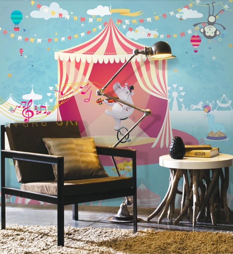 3D Hippo Show 422 Wall Murals Wallpaper AJ Wallpaper 2 