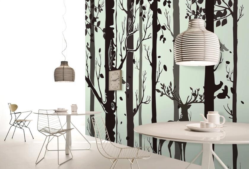 3D Black Woods 419 Wall Murals Wallpaper AJ Wallpaper 2 