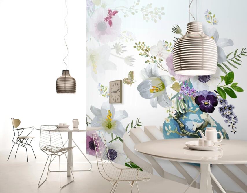 3D Colored Flowers 418 Wall Murals Wallpaper AJ Wallpaper 2 