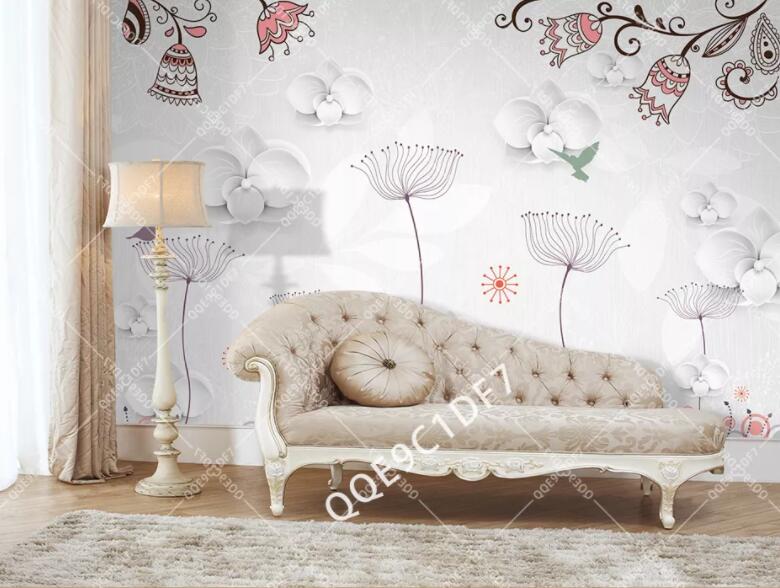 3D Colored Flowers 397 Wall Murals Wallpaper AJ Wallpaper 2 