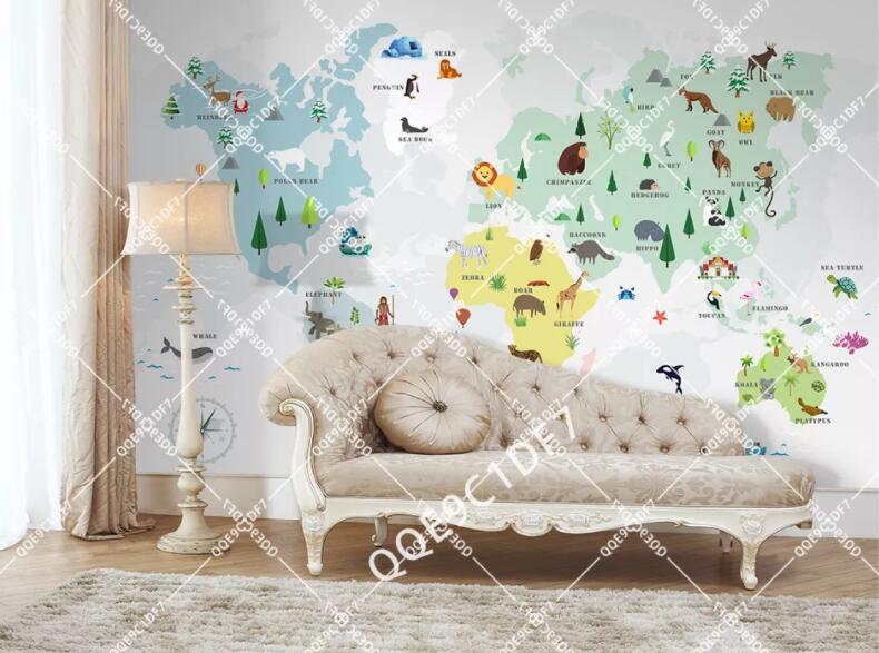 3D Animal Map 389 Wall Murals Wallpaper AJ Wallpaper 2 