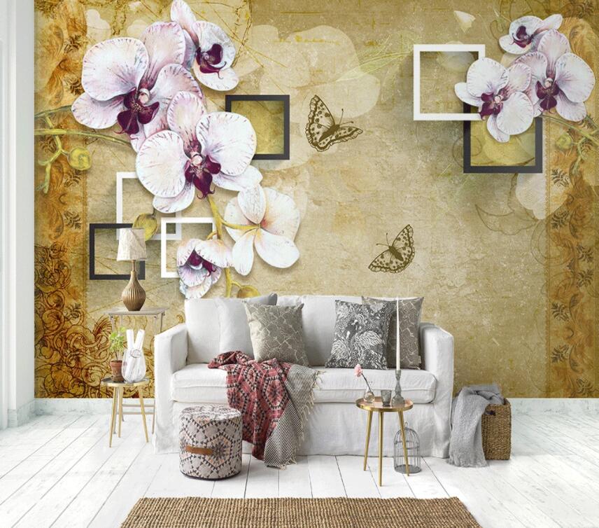 3D Geometric Flowers 360 Wall Murals Wallpaper AJ Wallpaper 2 