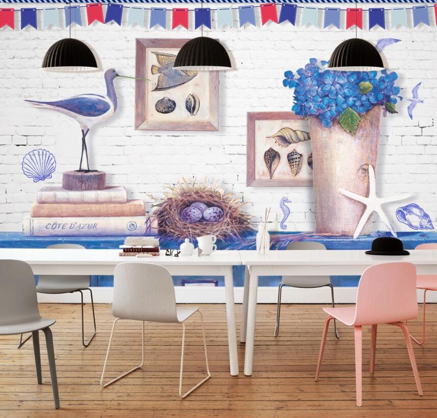 3D Fish Bird 356 Wall Murals Wallpaper AJ Wallpaper 2 