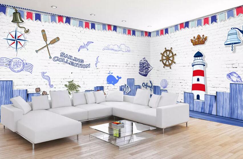 3D City Ship 348 Wall Murals Wallpaper AJ Wallpaper 2 