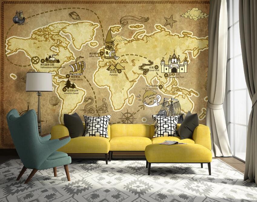 3D Global Route 345 Wall Murals Wallpaper AJ Wallpaper 2 
