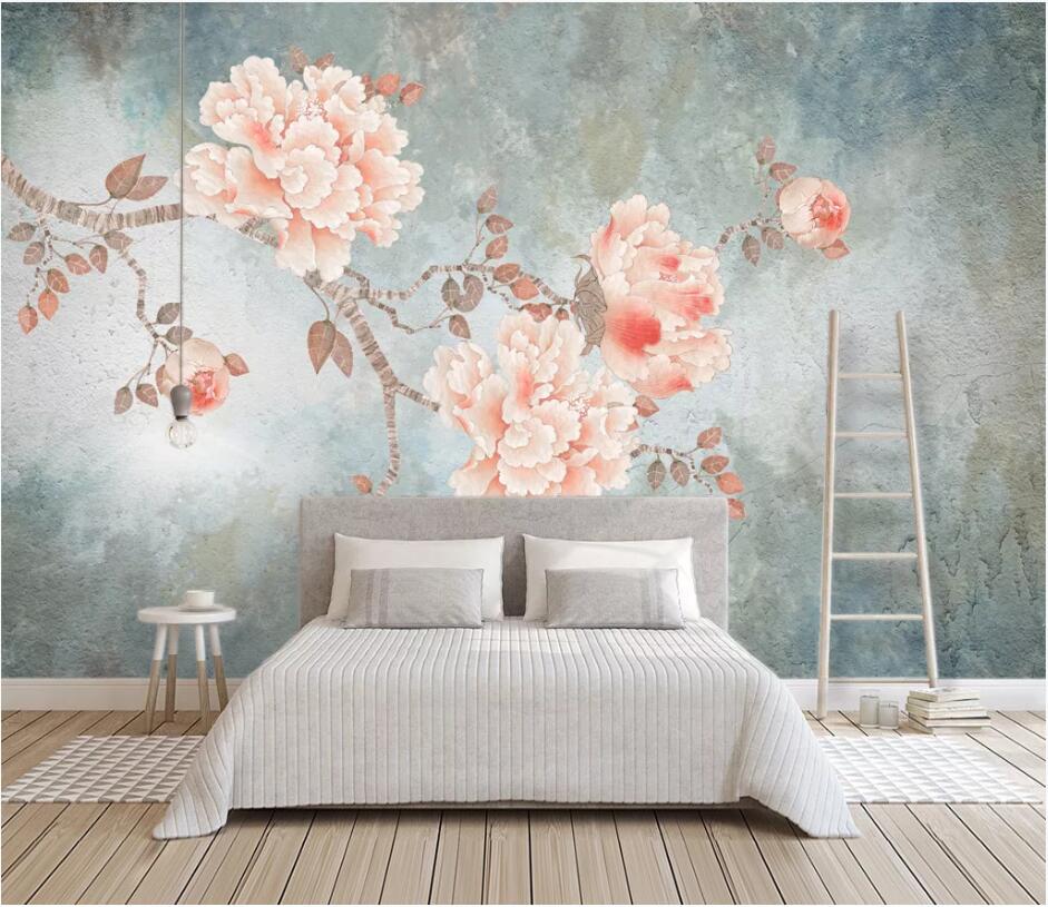 3D Pink Flowers WC36 Wall Murals Wallpaper AJ Wallpaper 2 