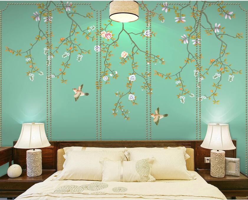 3D Safflower Bird WG952 Wall Murals