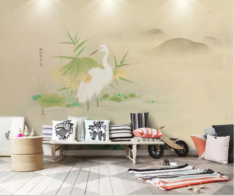 3D White Duck WG880 Wall Murals