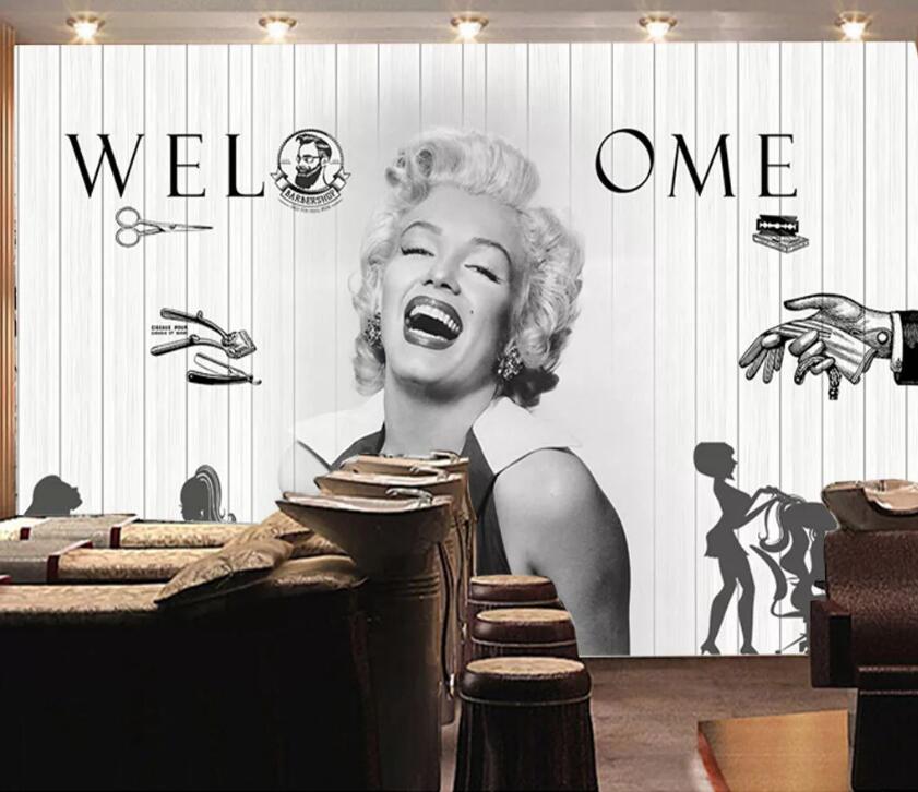 3D Marilyn Monroe WC2562 Wall Murals