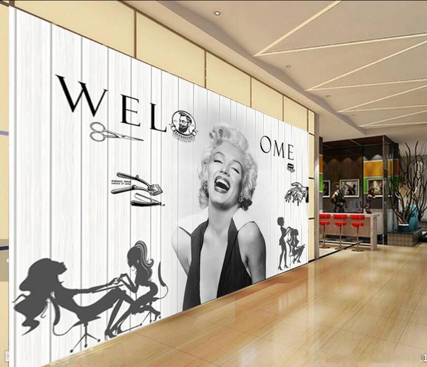 3D Marilyn Monroe WC2562 Wall Murals