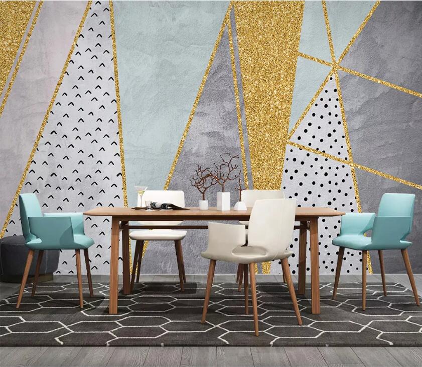 3D Golden Triangle WC2552 Wall Murals