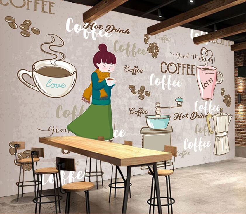 3D Coffee House WC12 Wall Murals Wallpaper AJ Wallpaper 2 