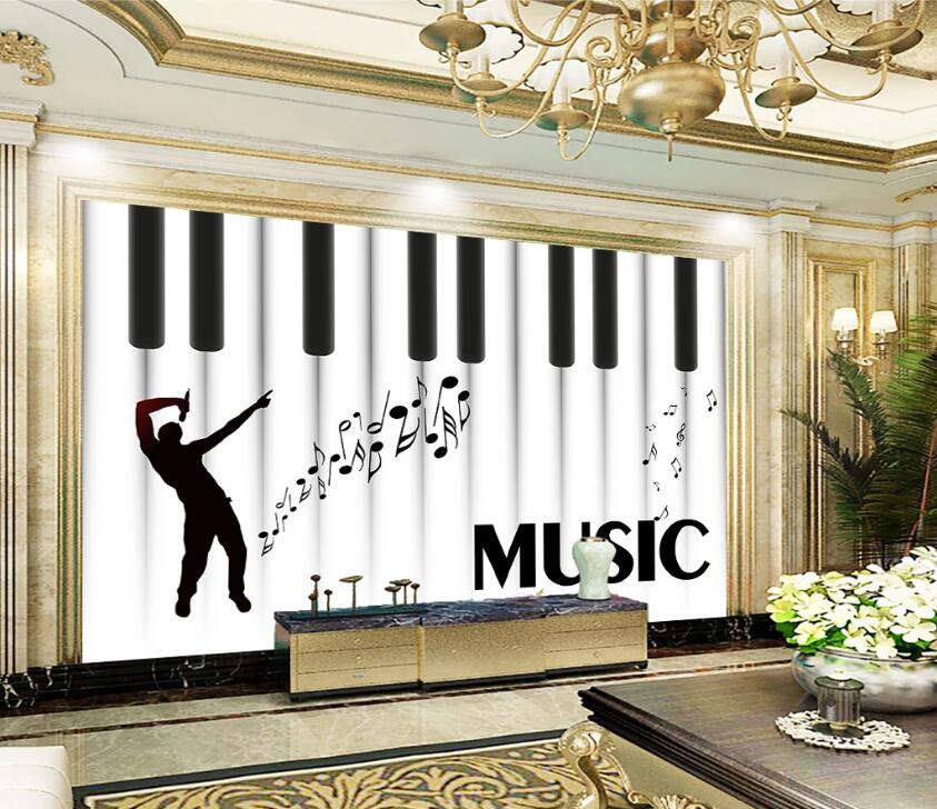 3D Music Dancing WC34 Wall Murals Wallpaper AJ Wallpaper 2 